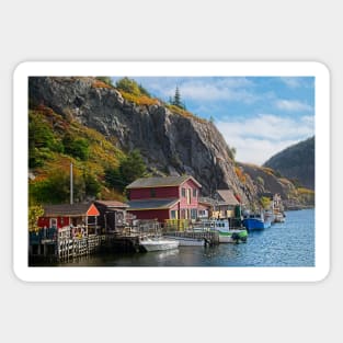 Autumn Colours in Quidi Vidi, Newfoundland, Canada Sticker